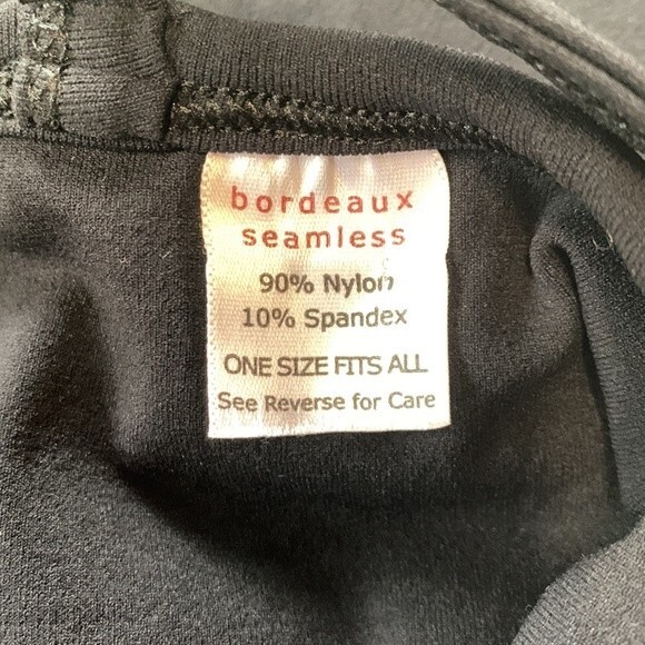 Bordeaux | Seamless Black Stretch Cami Tank Top Rhinestone Center OS - Picture 5 of 7